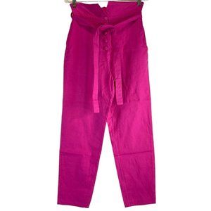 Lovers + Friends Pants Women's Sz S Pink Accent Waist Calvin Button Fly $208